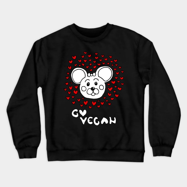 go vegan Crewneck Sweatshirt by MerryDee